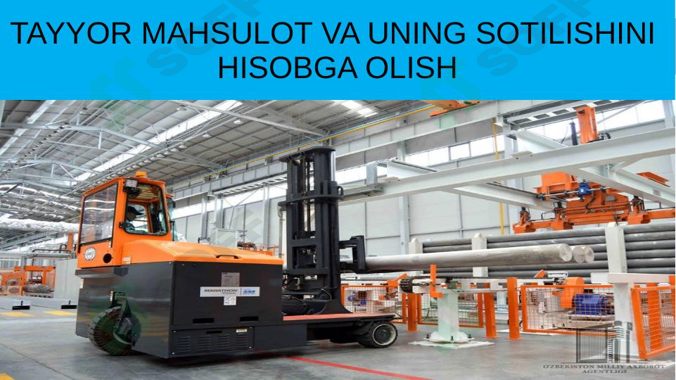 TAYYOR MAHSULOT VA UNING SOTILISHINI HISOBGA OLISH