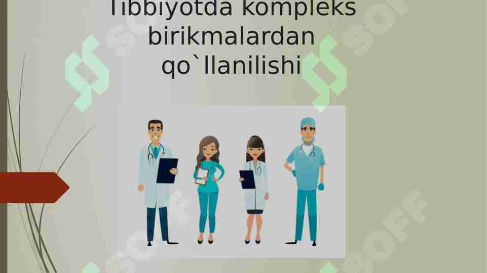 Tibbiyotda kompleks birikmalardan qo`llanilishi