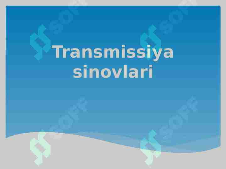 Transmissiya sinovlari