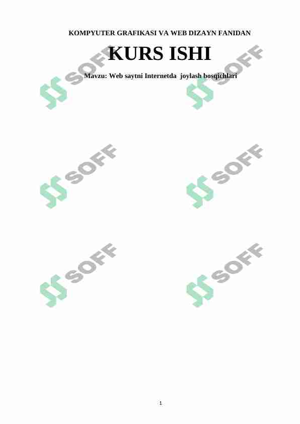 Web saytni Internetda joylash bosqichlari