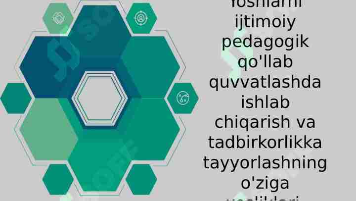 Yoshlarni ijtimoiy pedagogik qo'llab quvvatlashda ishlab chiqarish va tadbirkorlikka tayyorlashning o'ziga xosliklari