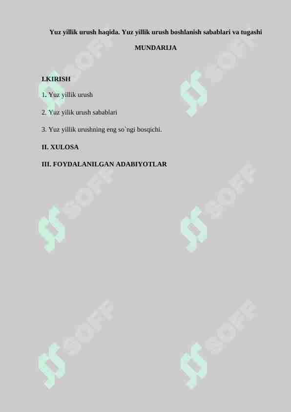 Yuz yillik urush haqida. Yuz yillik urush boshlanish sabablari va tugashi