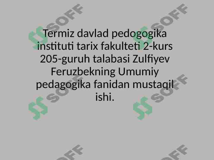 ,,Avesto'' da ta'lim - tarbiyaga oid fikrlar.