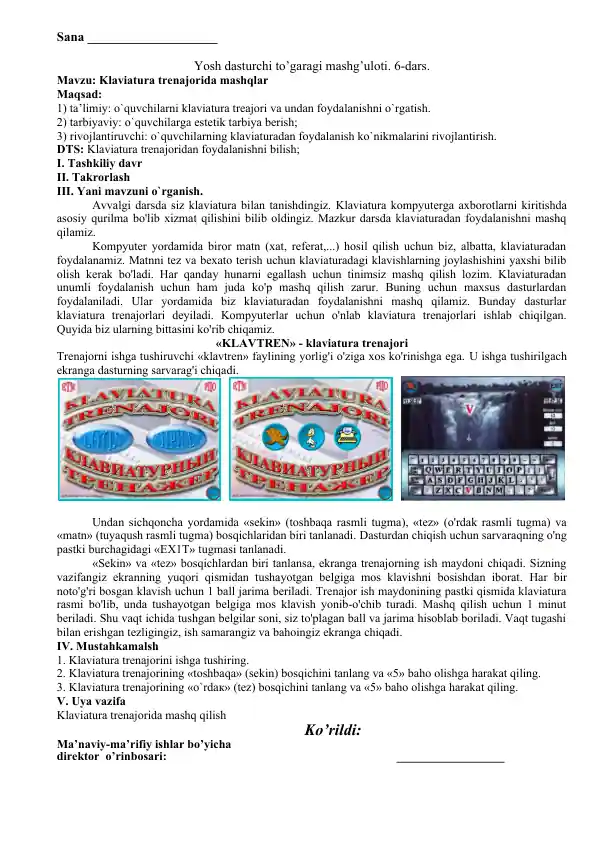 KLAVTREN - klaviatura trenajori