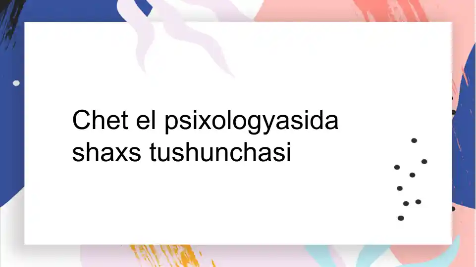 Chetel psixologiyasi