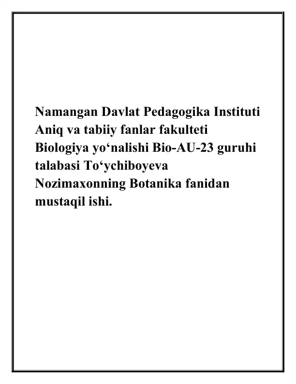 Mavsumiy fenologik o‘zgarishlar