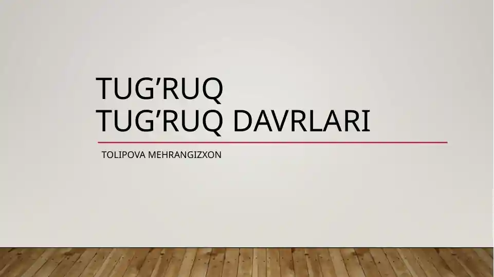 Tug’ruq davrlari