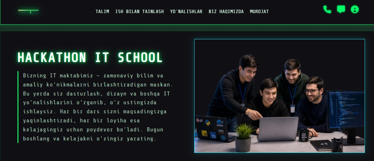 It maktab uchun veb sayt