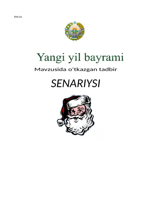 “Yangi yil bayrami” senariysi