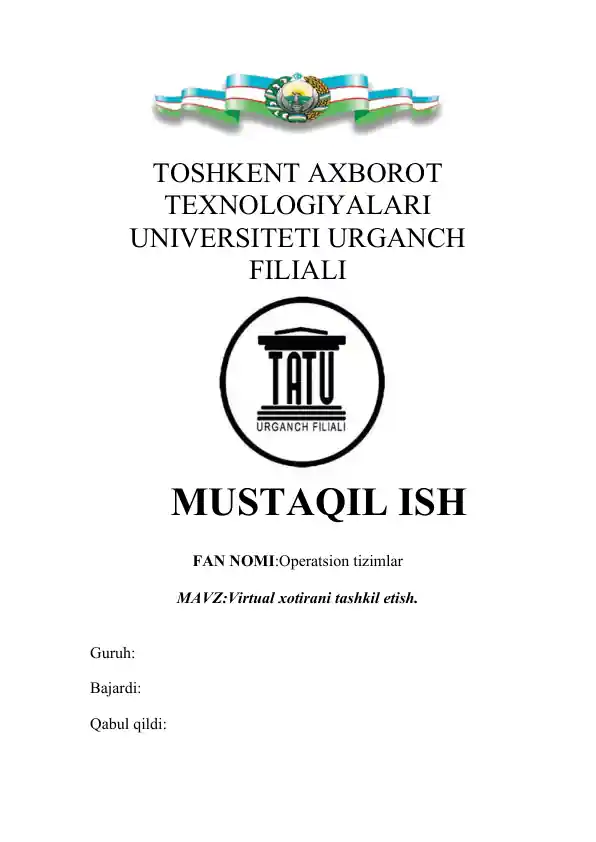 Virtual xotira tashkil etish