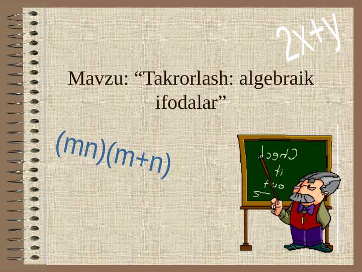 algebraik ifodalar