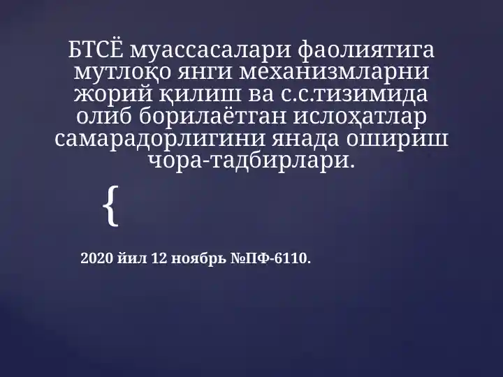 So'g'likni saqlash tizimini islo'h qilish
