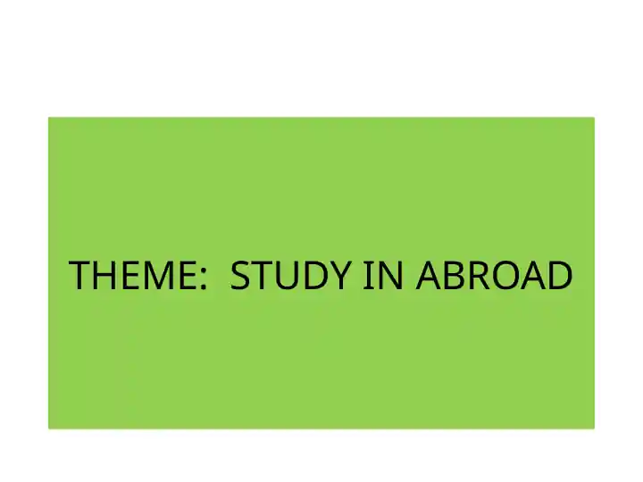 STUDY IN ABROAD