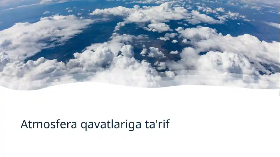 Atmosfera qavatlariga ta'rif
