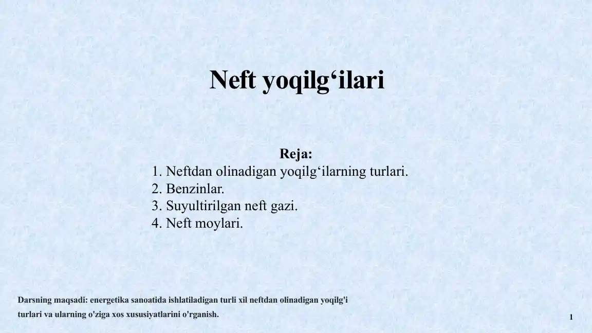 Neft yoqilg‘ilari