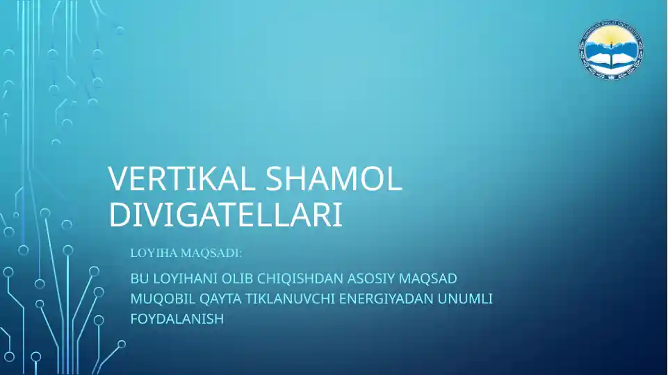 Vertikal shamol generatorlari