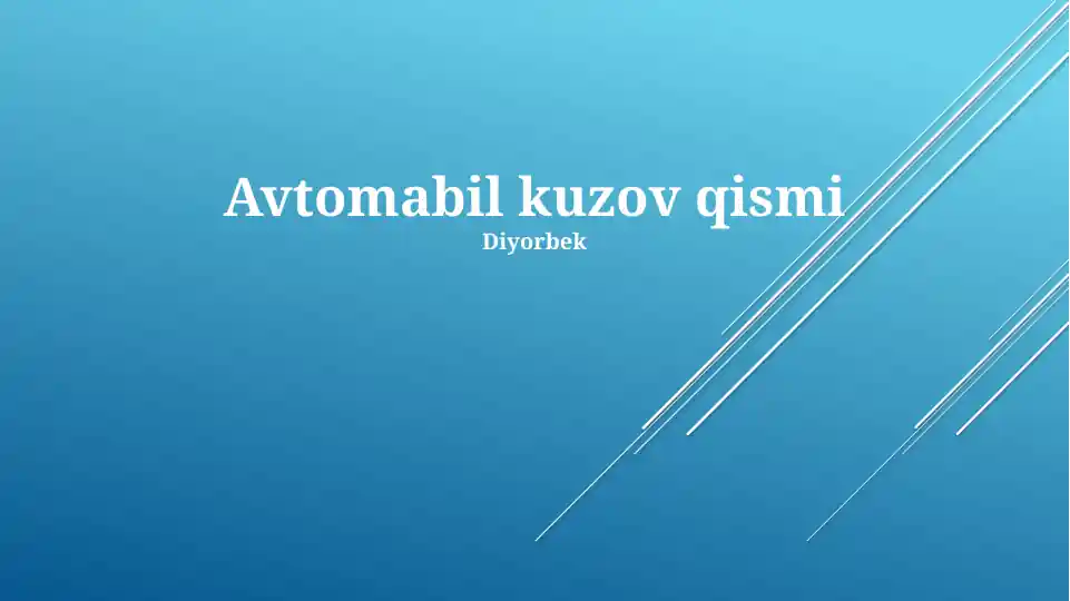 Avtomabil kuzov qismi