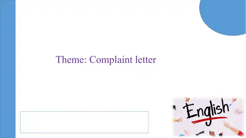 Complaint letter