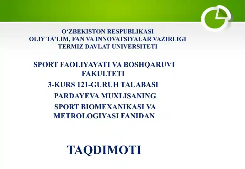 Sport biomechanics va metrology