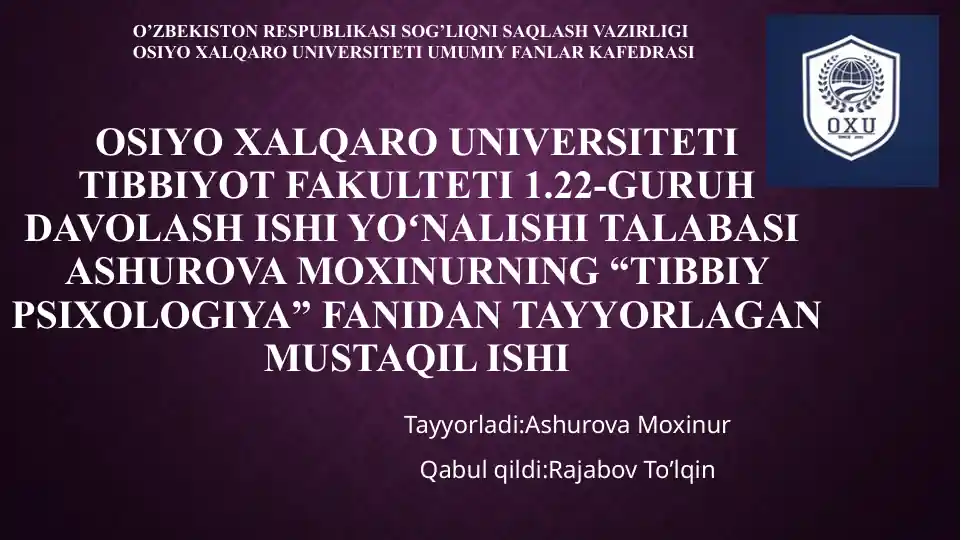 Xotiraxaqidatushunchavauningturlari