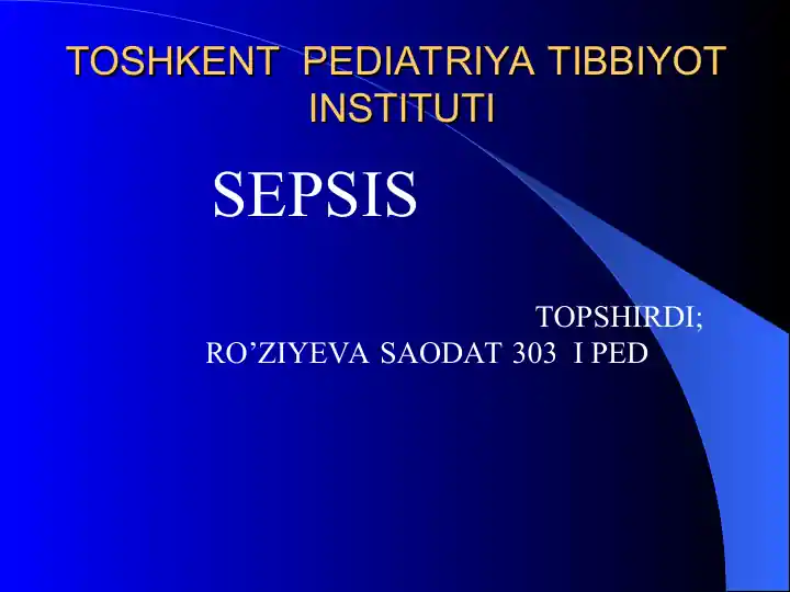 SEPSIS