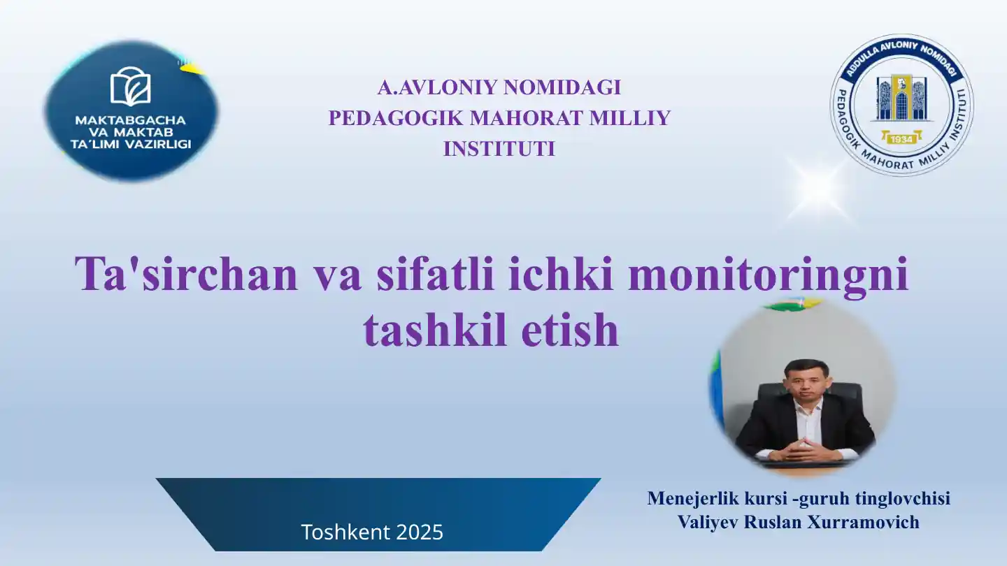 Ta'sirchanvasifatliichkimonitoring