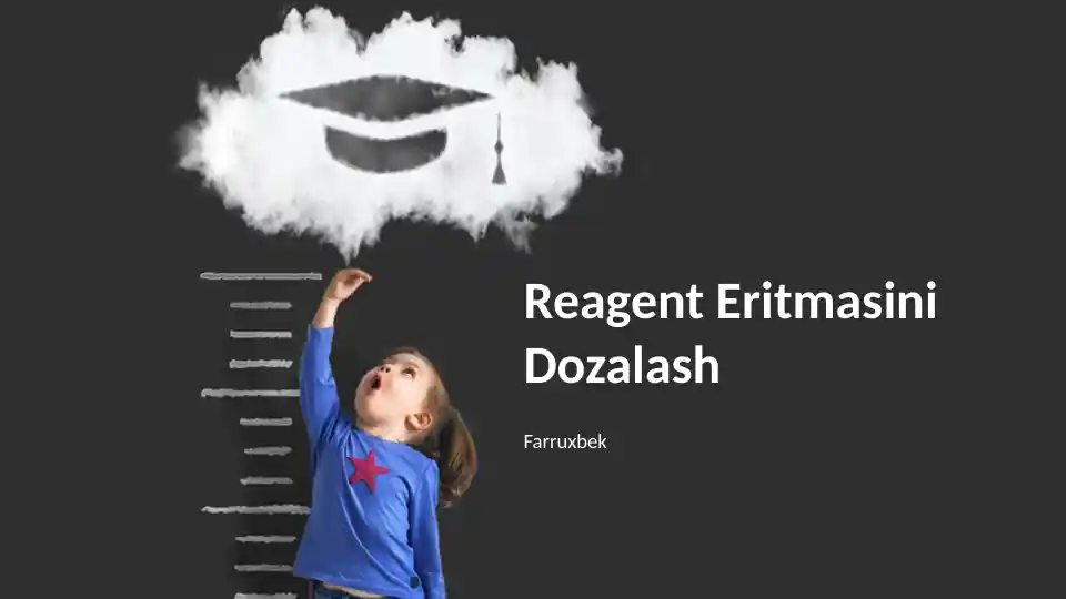 Reagent Eritmasini Dozalash