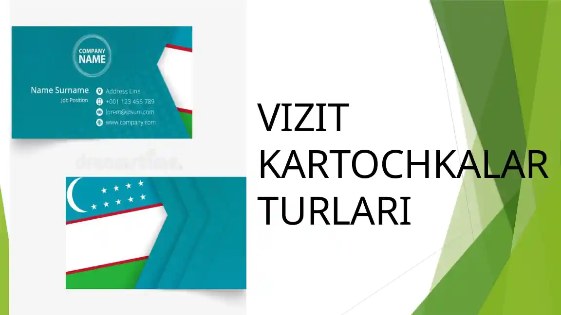 VIZIT KARTOCHKALAR TURLARI