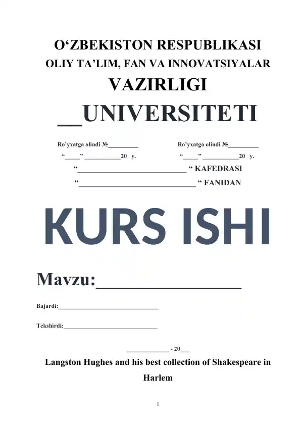 Langston Hughes and his best collection of Shakespeare in Harlem