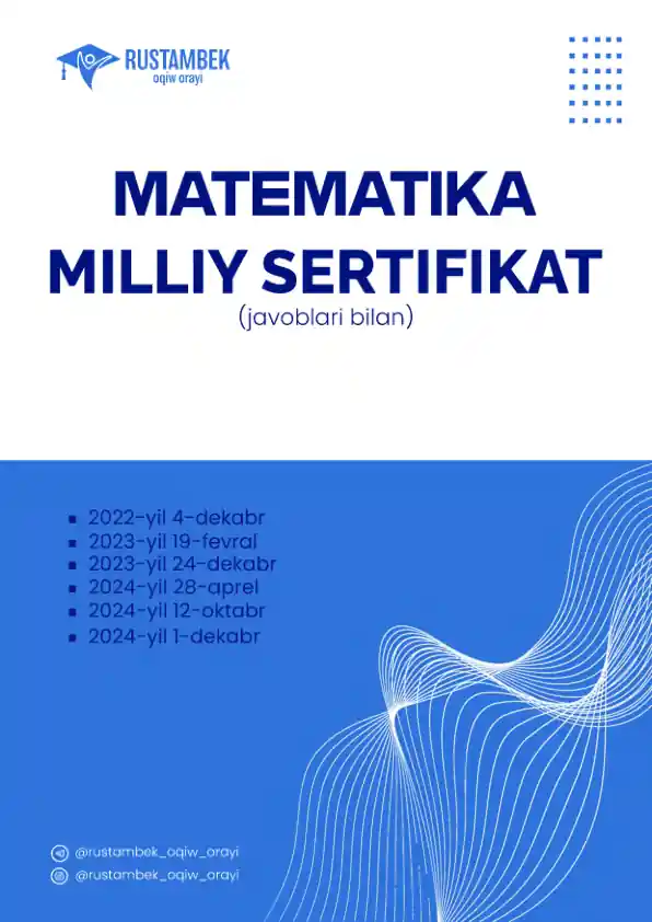 Matematika milliy sertifikat savollari umumiy