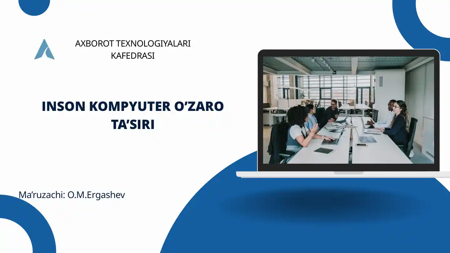 Maxsus protsessorning o’zaro ta’sir uslublari