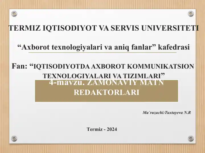 Zamonaviy Matn Redaktorlari