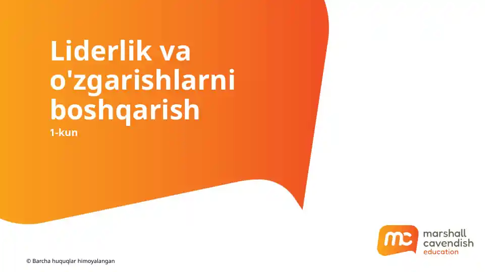 Liderlikva o'zgarishlarni boshqarish