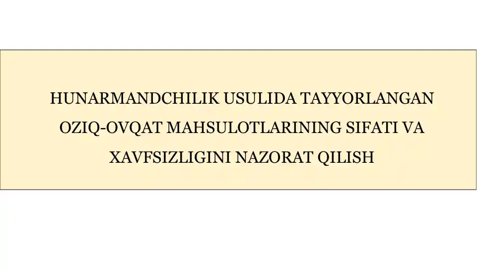 Oziq-ovqat mahsulotlari