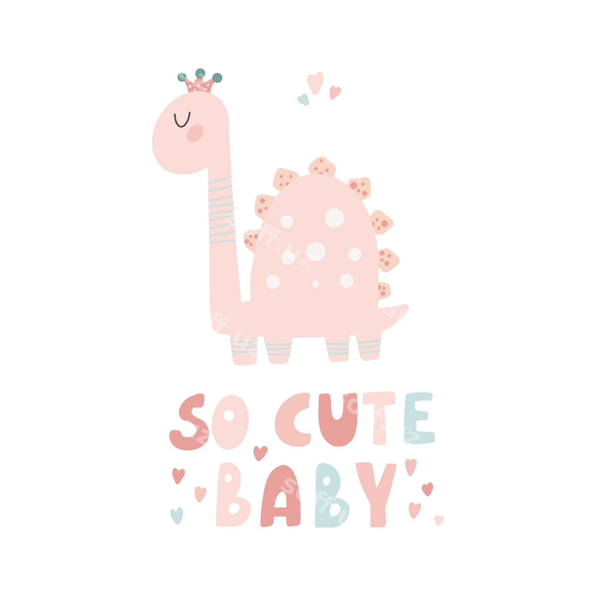 Chiroyli dinozavr shior grafikasi bilan juda yoqimli chaqaloq kulgili dino multfilmlari | Cute dinosaur with slogan graphic so cute baby funny dino cartoons