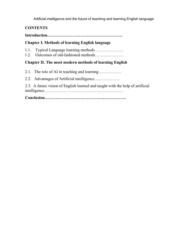 Artificial intelligence and the future of teaching and learning English language