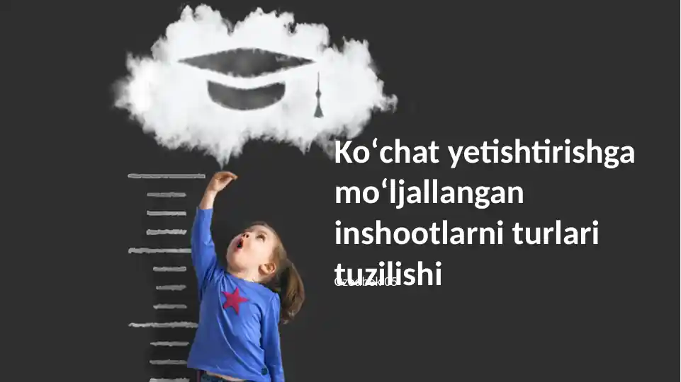 Ko'chat yetishtirishga moʻljallangan inshootlarni turlari tuzilishi