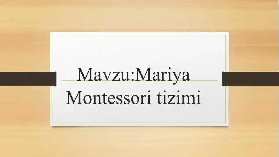 Mariya Montessori