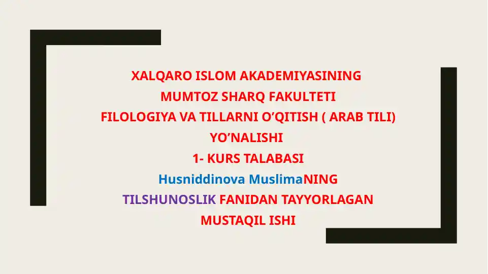 PARADIGMALARNING SILJISHI.PSIXOLINGVISTIKA