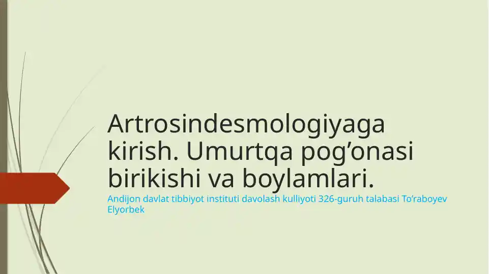 Artrosindesmologiya