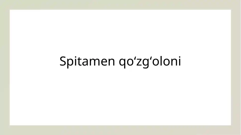 Spitamenqoʻzgʻoloni