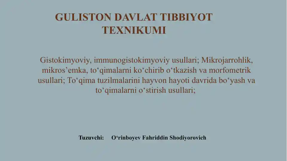 MIKROJARROHLIK USULI