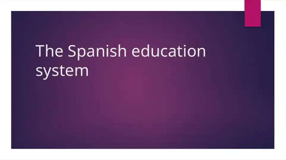 The Spanish education system