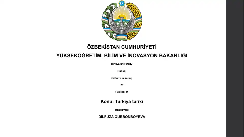 Türkiye Tarihine Giriş