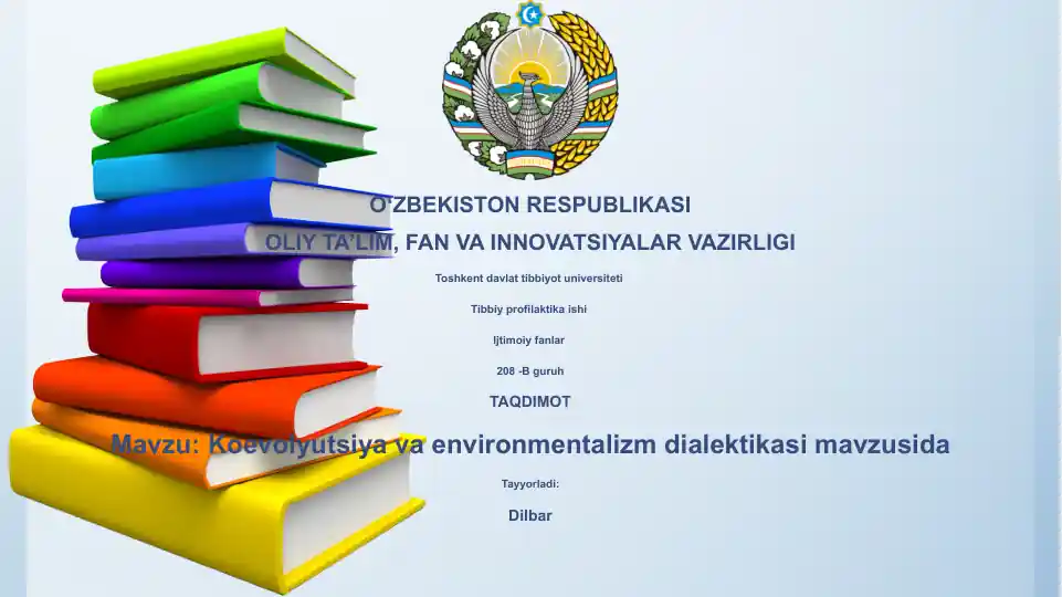 Koevolyutsiya va environmentalizm dialektikasi