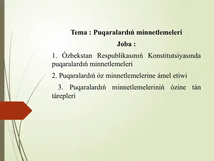 Puqaralardiń minnetlemeleri