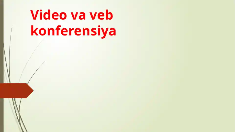 Video va veb konferensiya