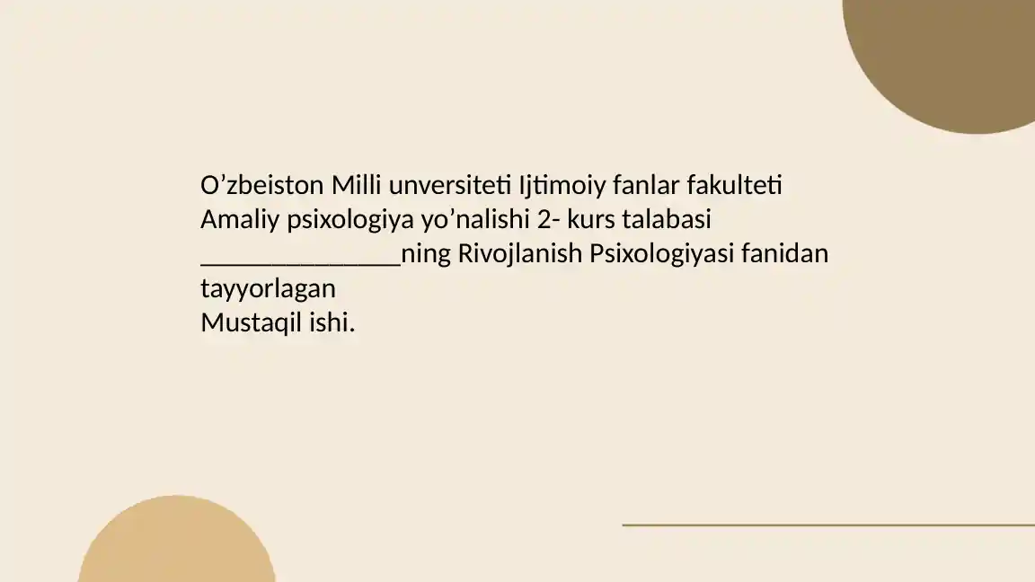 O’smirlik yoshida bilish jarayonlarining rivojlanishi