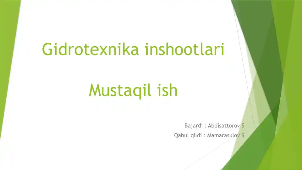 Gidrotexnika inshootlari