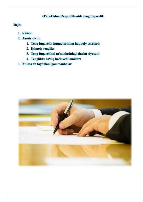 O’zbekiston Respublikasida teng fuqarolik 25